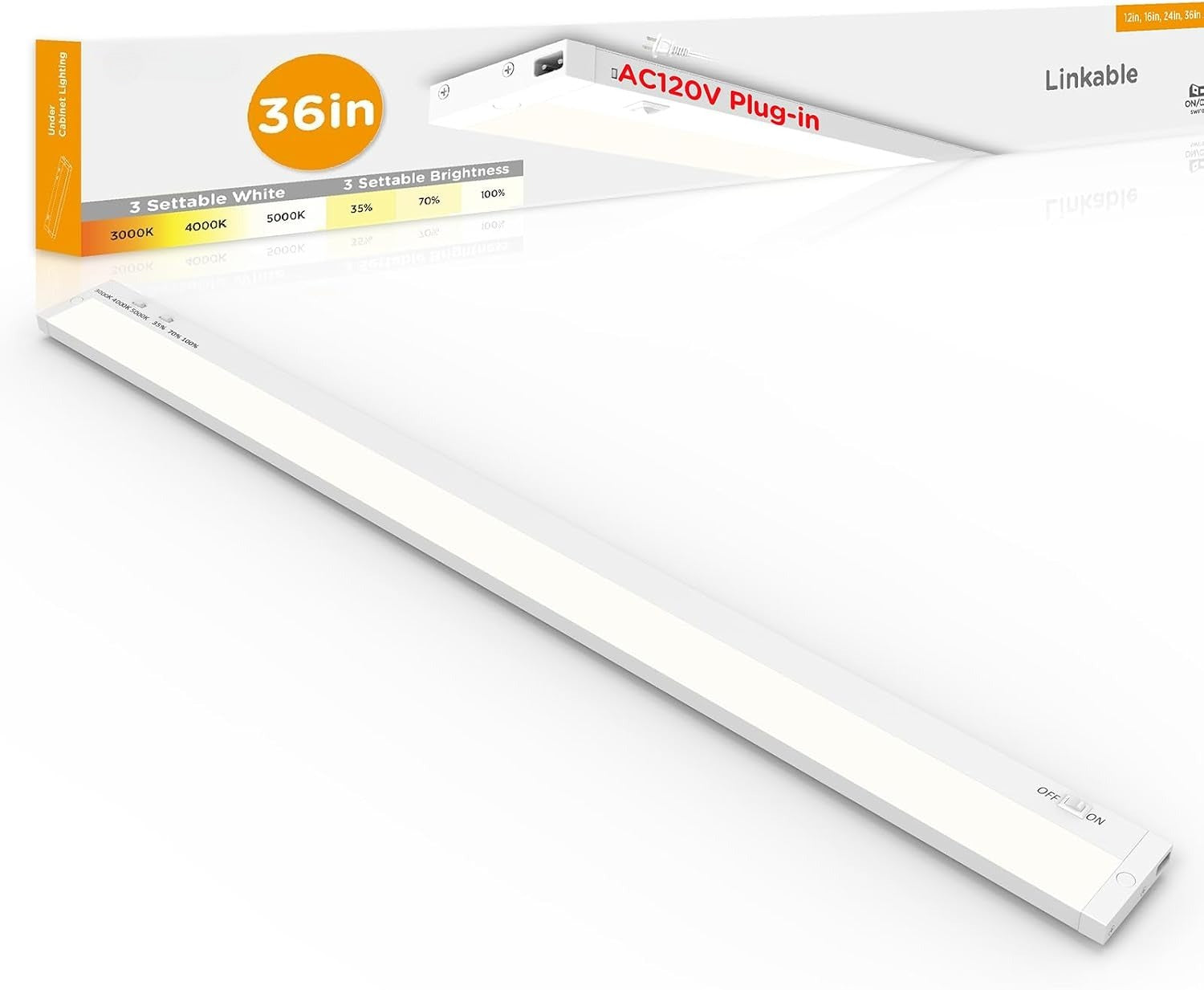 Plug‑in Linkable LED Under Cabinet Lights