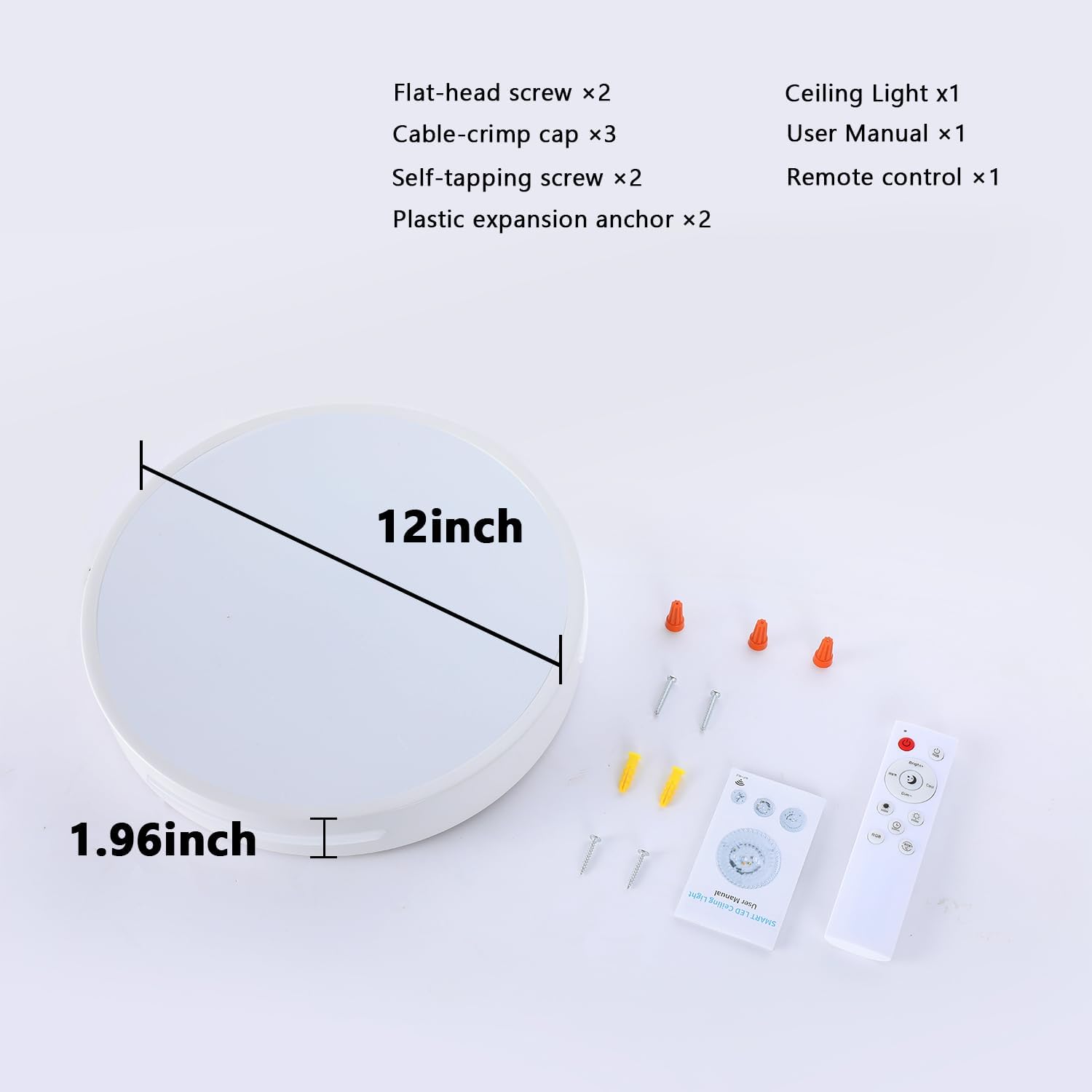 RGBIC Alexa‑Controlled Flush‑Mount Ceiling Light
