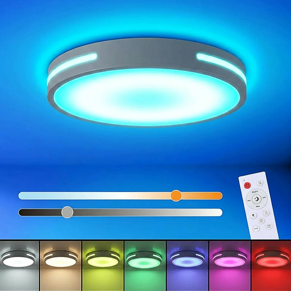 RGBIC Alexa‑Controlled Flush‑Mount Ceiling Light