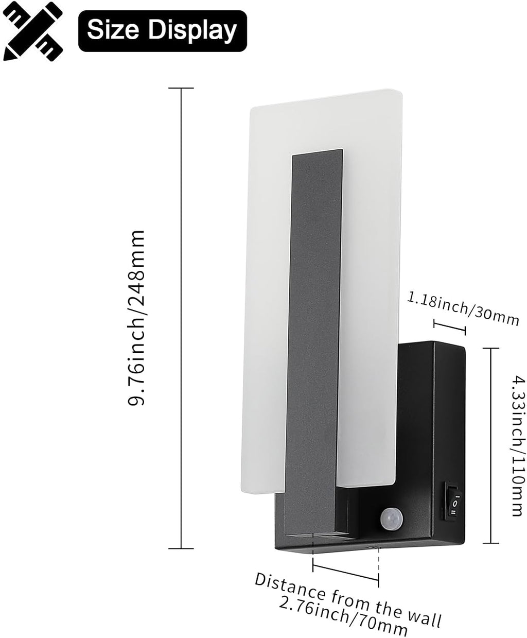 Hardwired Motion‑Sensor LED Wall Sconces