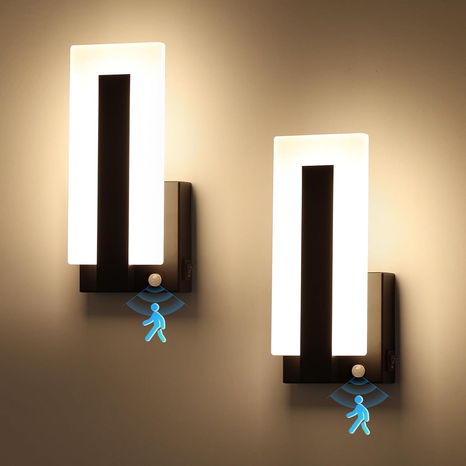 Hardwired Motion‑Sensor LED Wall Sconces