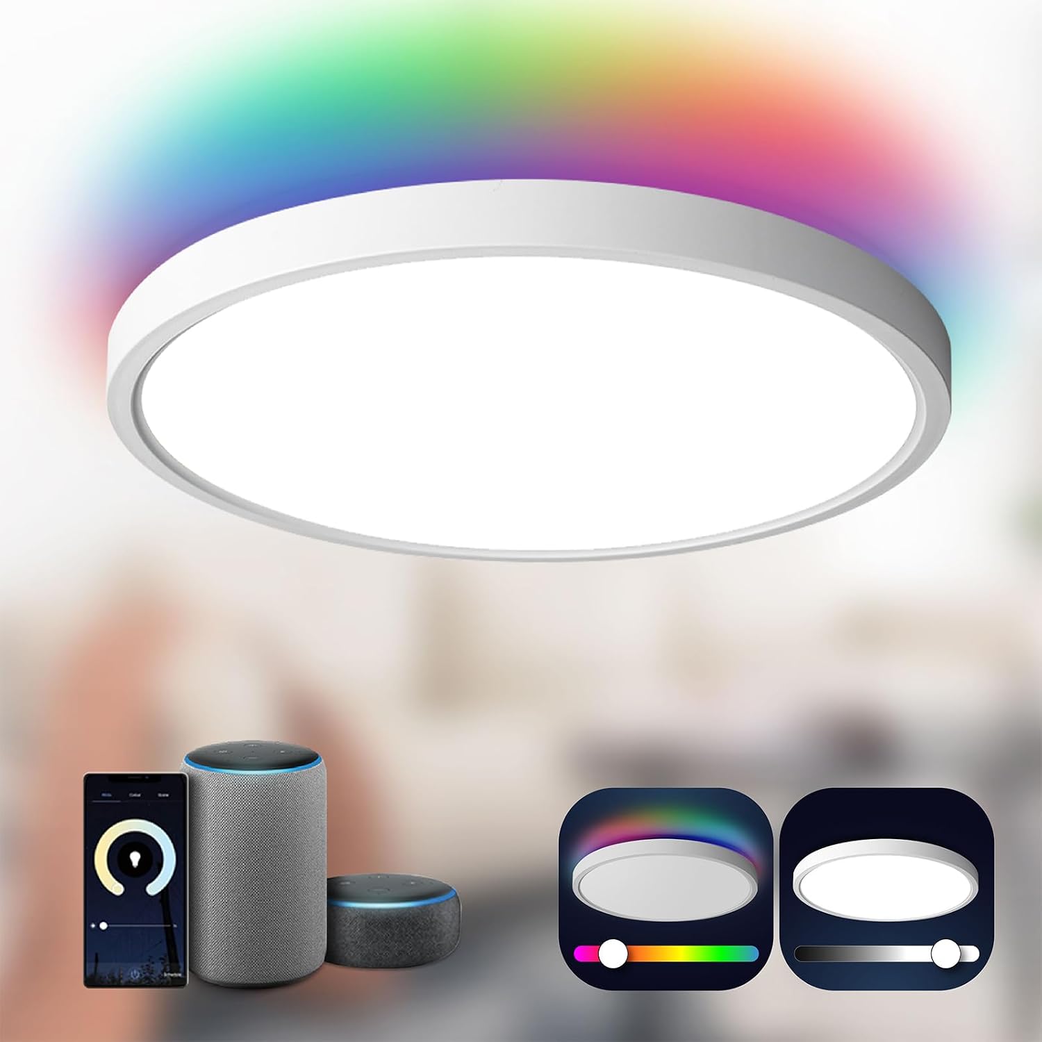 Dimmable Dual‑Mode Smart Ceiling Light