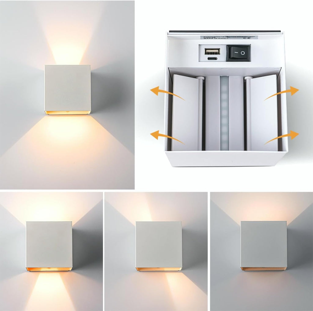 Rechargeable Adjustable Motion‑Sensor Wall Sconces