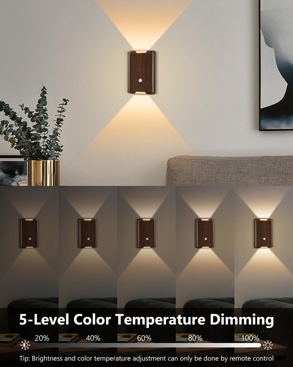 Rechargeable Motion‑Sensor Wall Light Set
