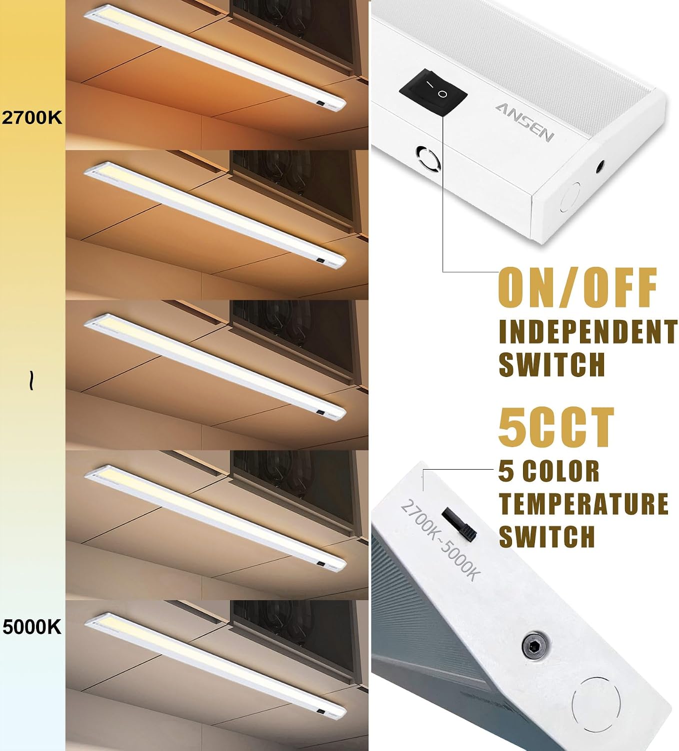 Hardwired Dimmable LED Under Cabinet Light