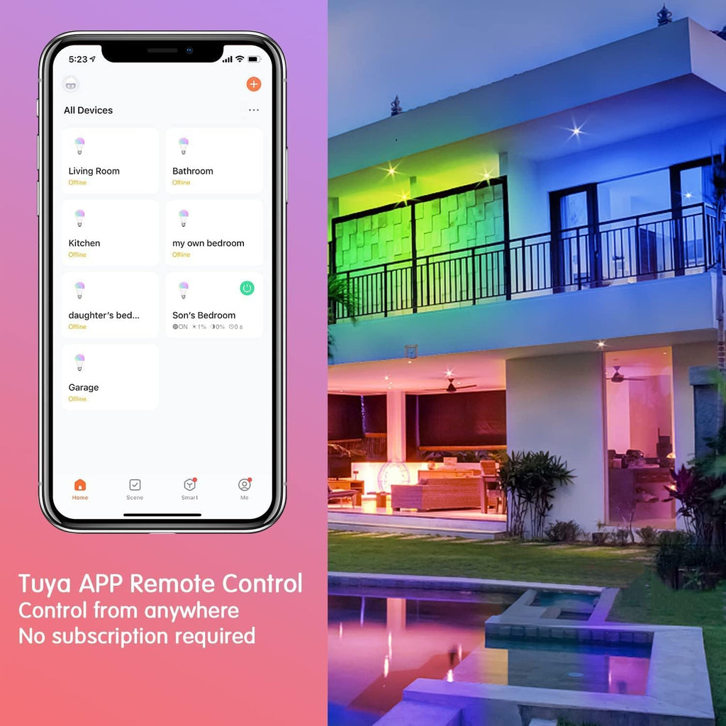 WiFi Color‑Changing Alexa Smart Bulbs