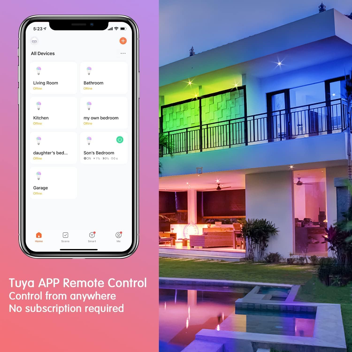WiFi Color‑Changing Alexa Smart Bulbs