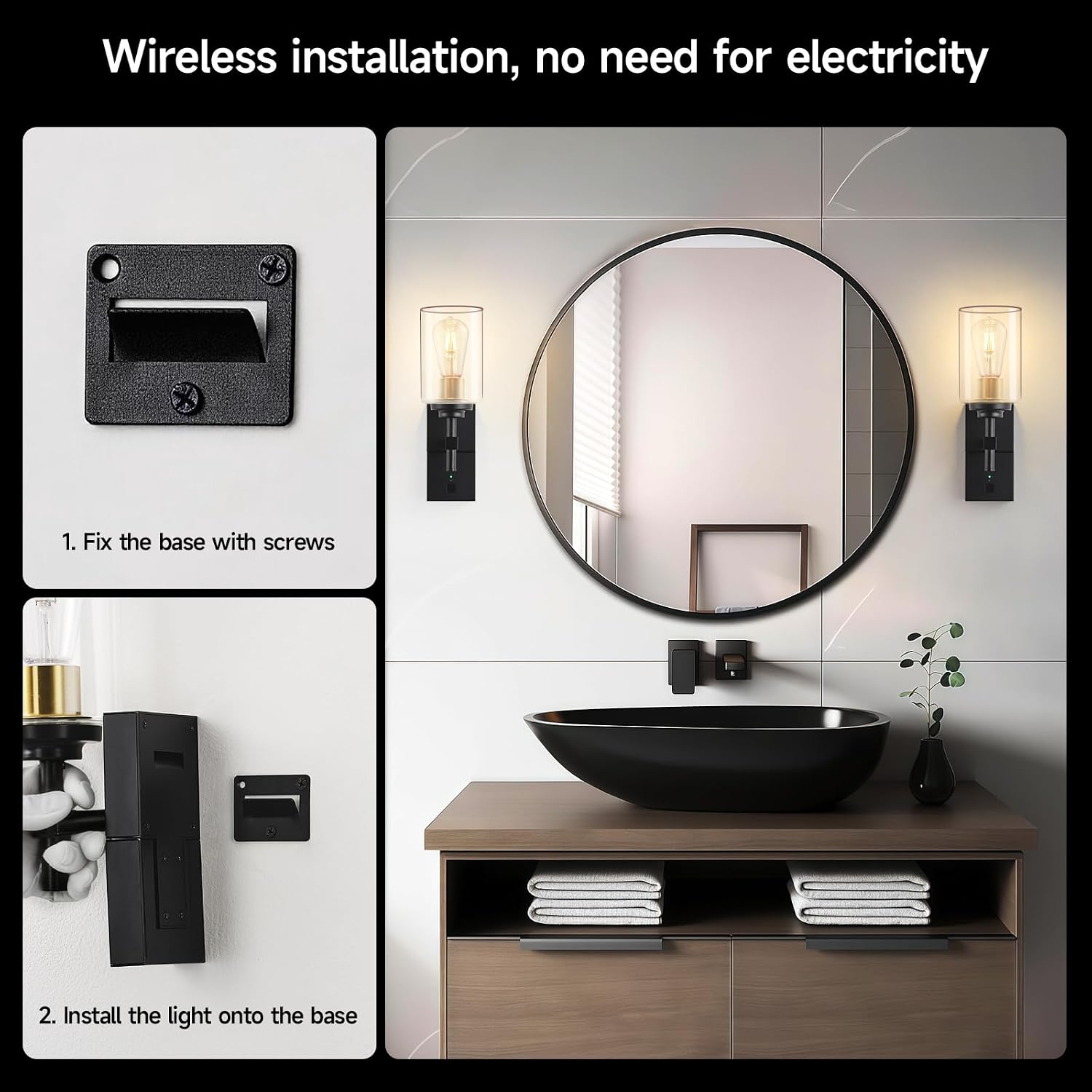 Multi‑Use Motion‑Sensor Wall Sconces Two‑Pack