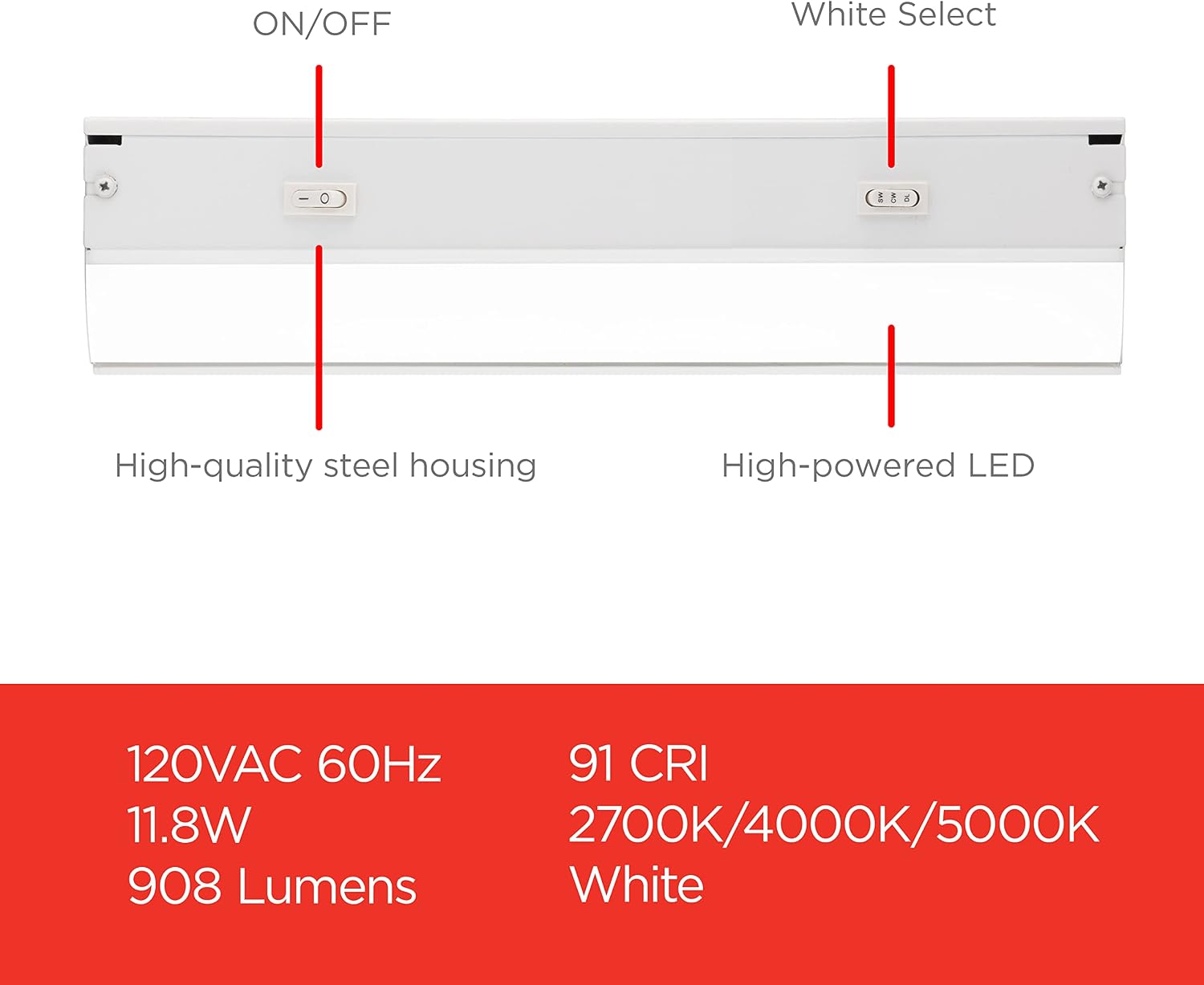 Hardwired Dimmable Under Cabinet Light