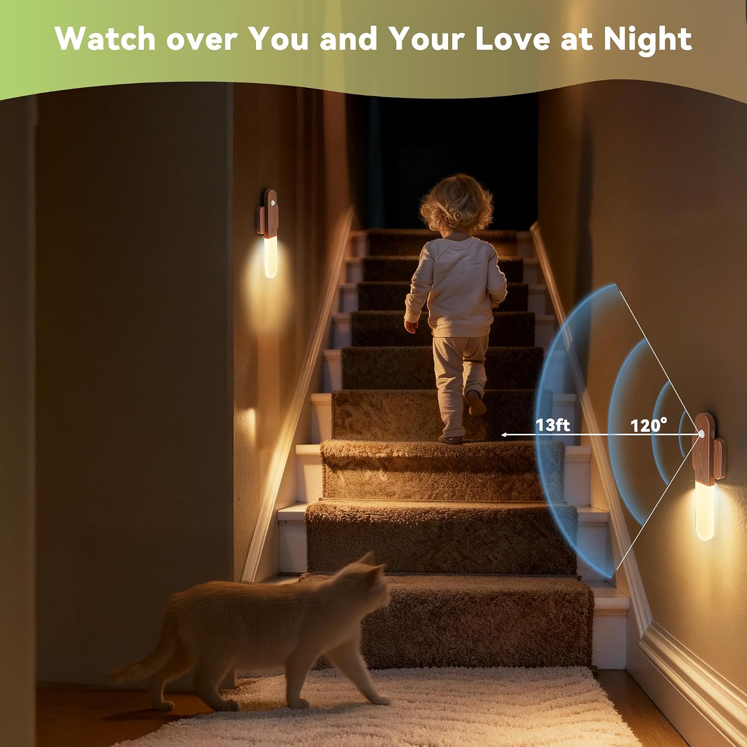 Wireless Rechargeable Motion‑Sensor Wall Sconces