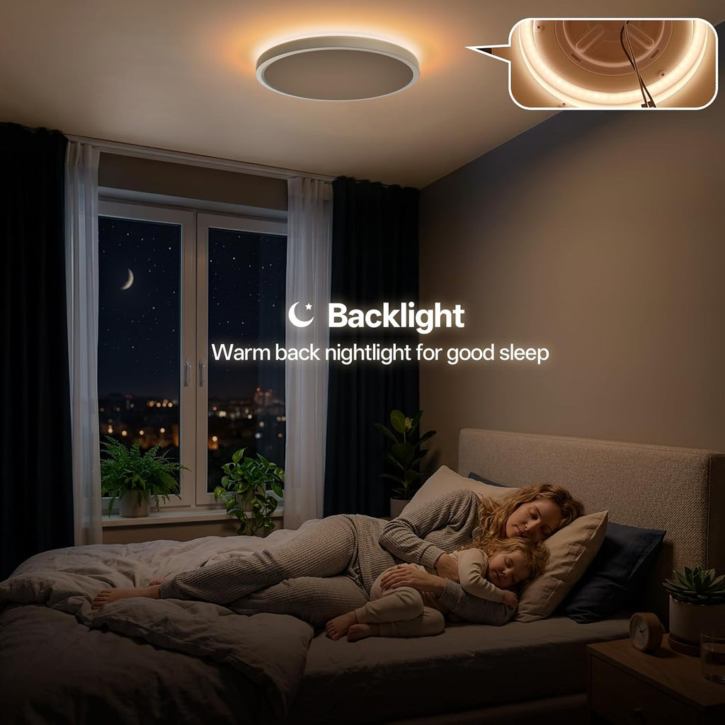 Voice‑Controlled CCT Flush‑Mount Ceiling Light