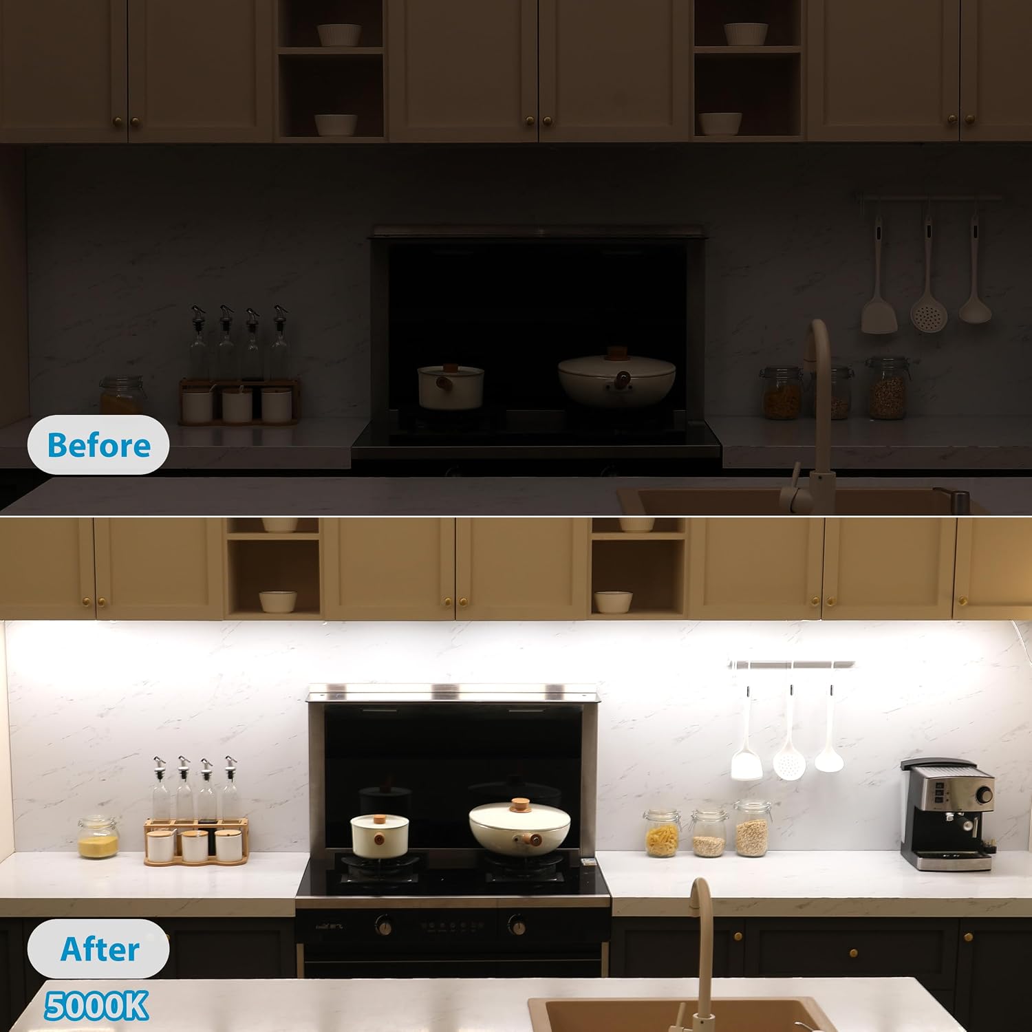 Plug‑in Dimmable LED Under Cabinet Lights