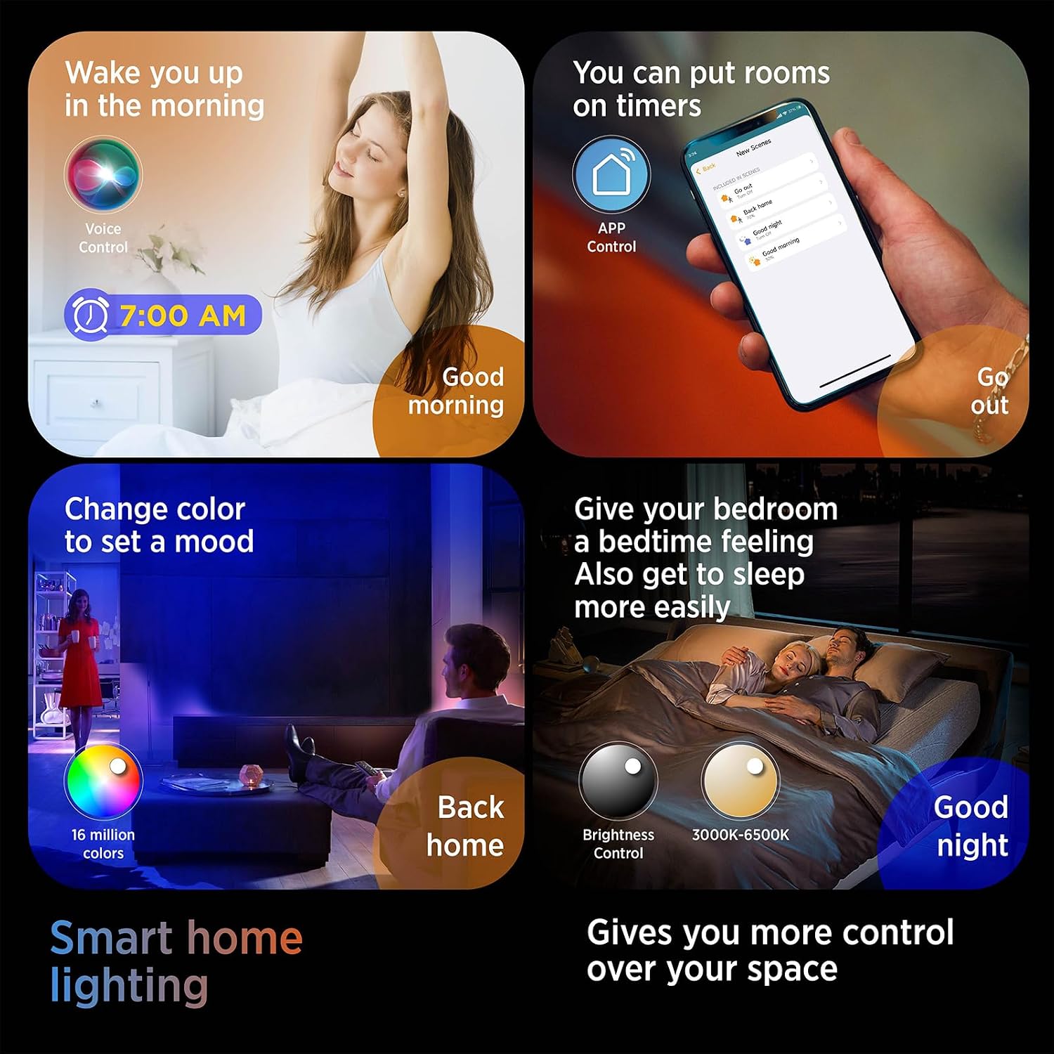 Dimmable Dual‑Mode Smart Ceiling Light