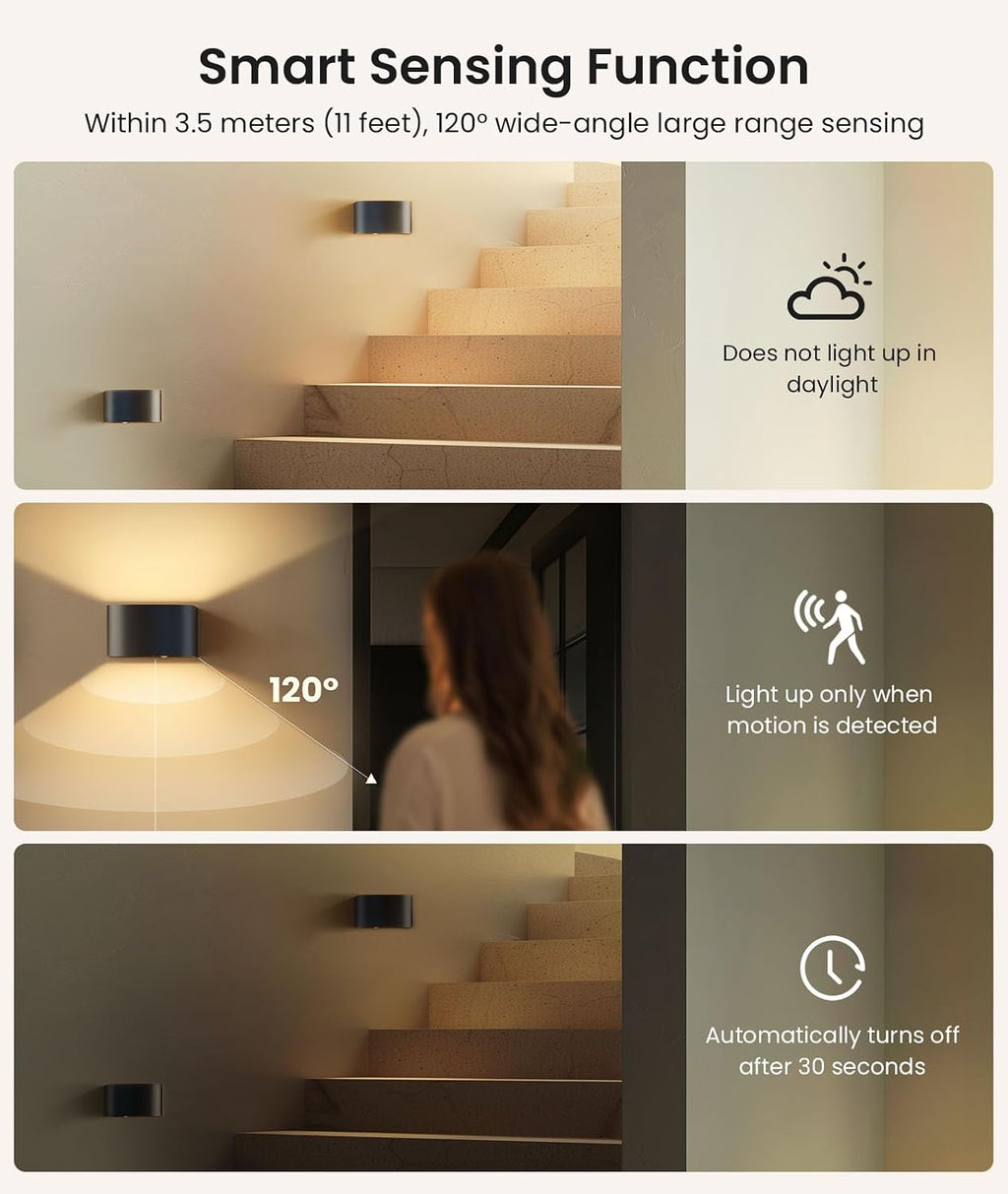 Rechargeable Motion Sensor Wall Sconce Lights