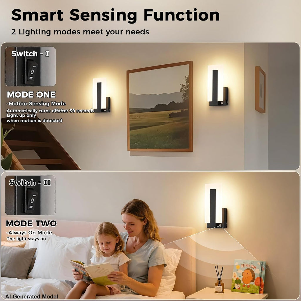 Hardwired Motion‑Sensor LED Wall Sconces
