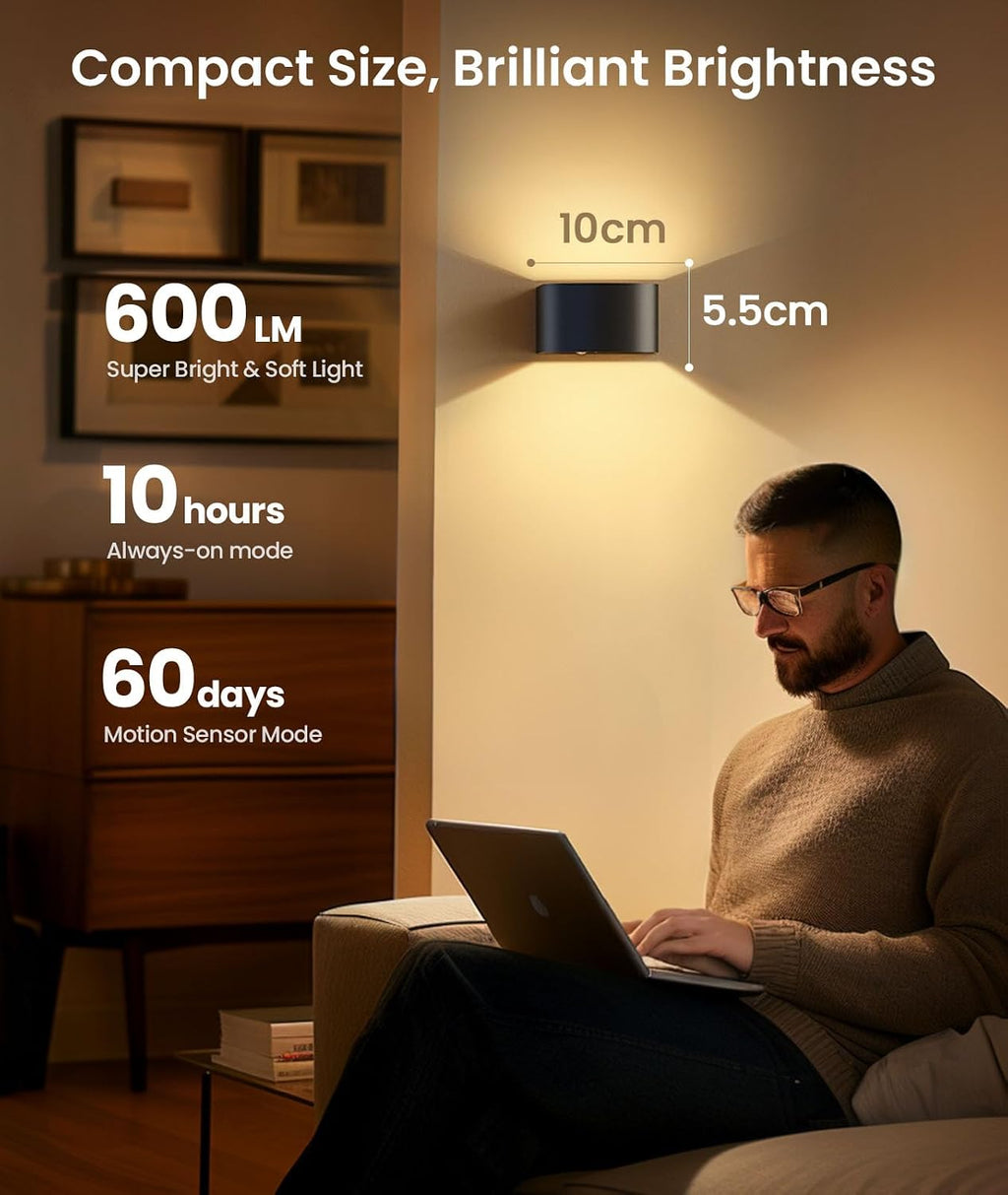 Rechargeable Motion Sensor Wall Sconce Lights