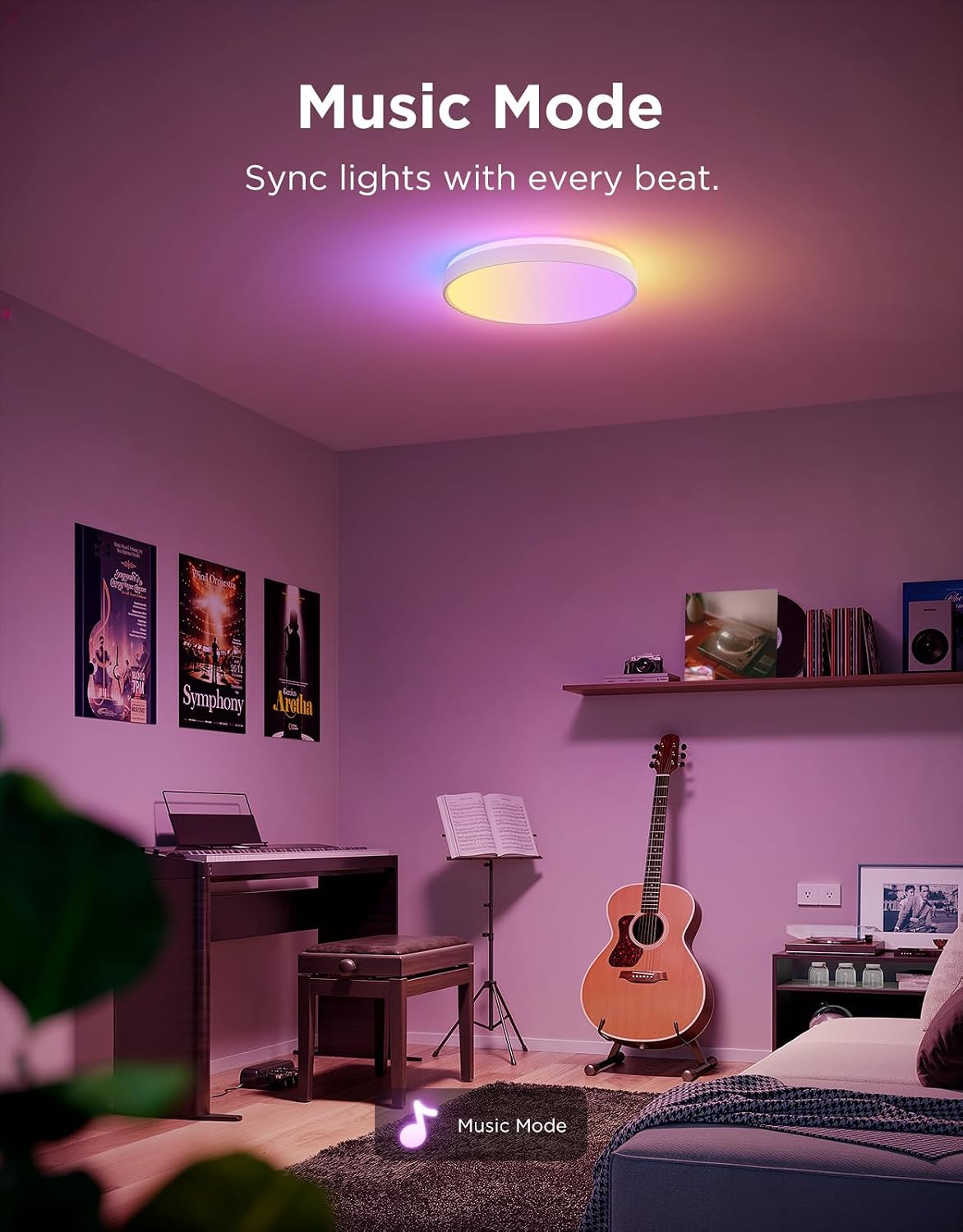 RGBIC Adjustable Smart Ceiling Light Fixture