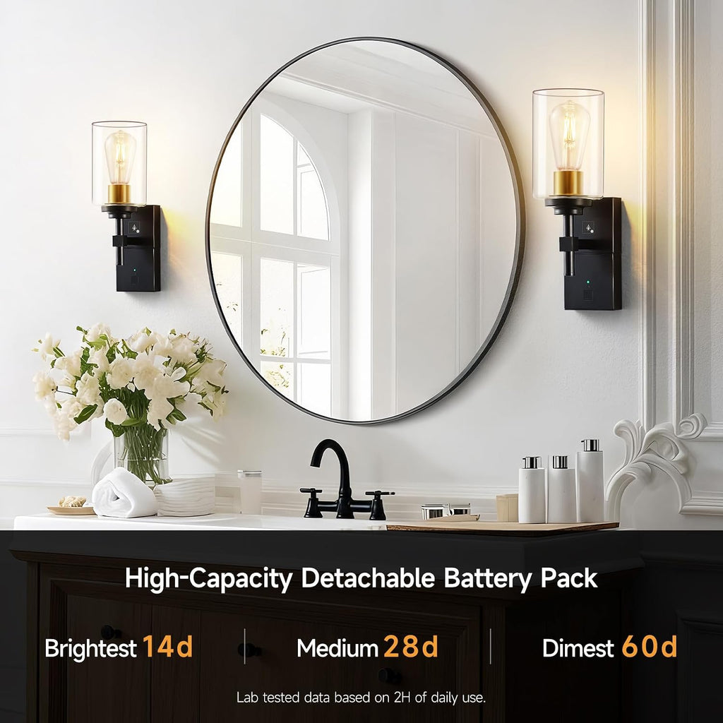 Multi‑Use Motion‑Sensor Wall Sconces Two‑Pack