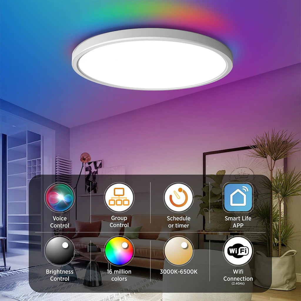 Dimmable Dual‑Mode Smart Ceiling Light
