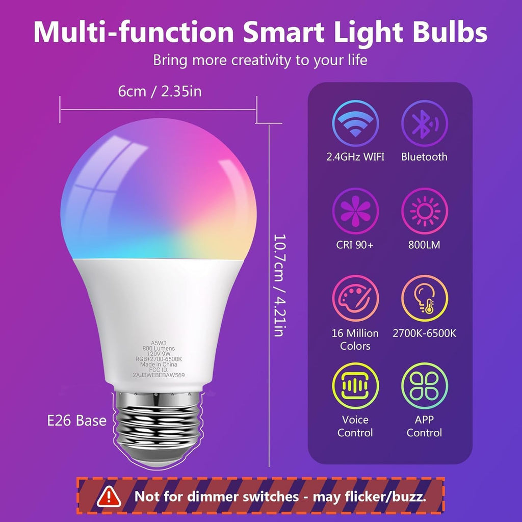 Alexa Google Home Smart LED Bulbs