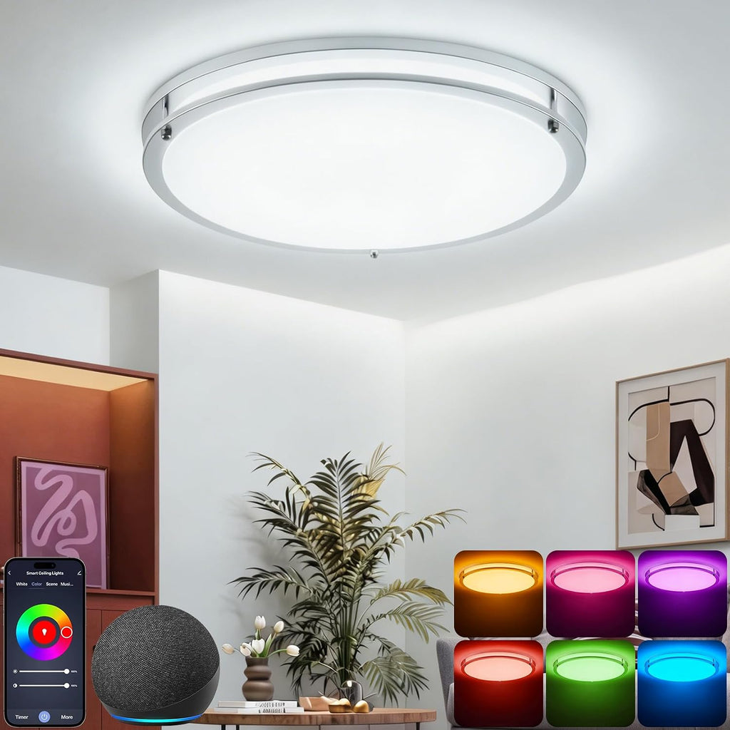 RGBCW Alexa Google Smart Ceiling Light