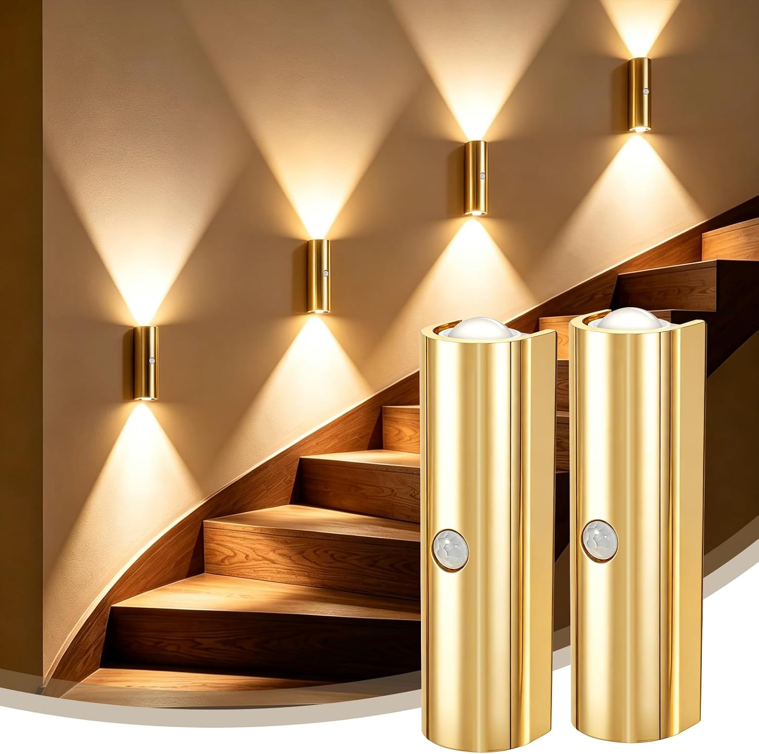 Rechargeable Motion‑Sensor Wall Sconce Lights