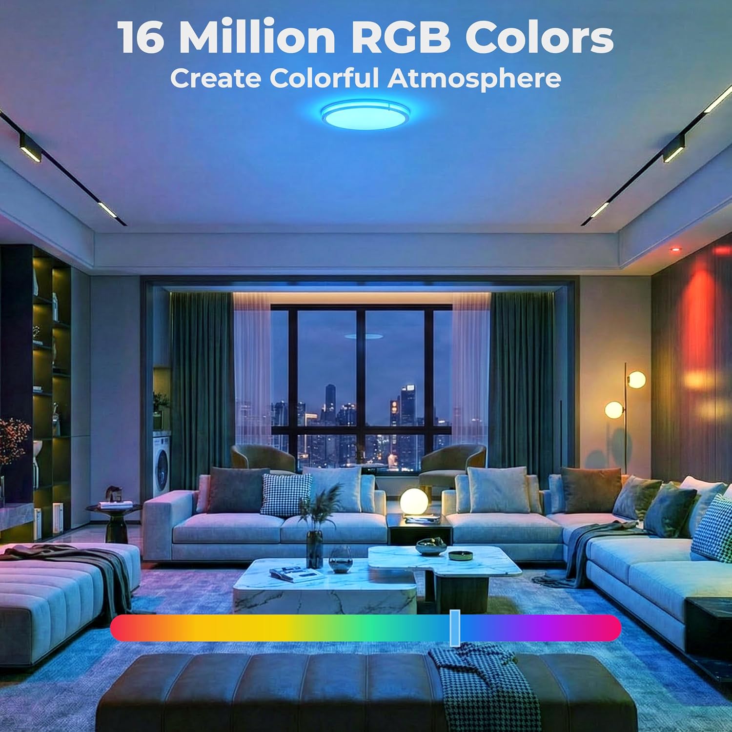 RGBCW Alexa Google Smart Ceiling Light