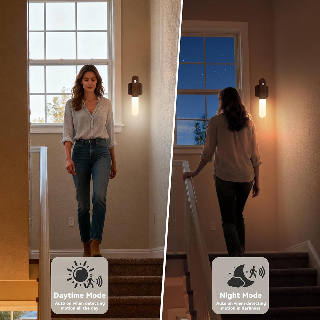 Wireless Rechargeable Motion‑Sensor Wall Sconces