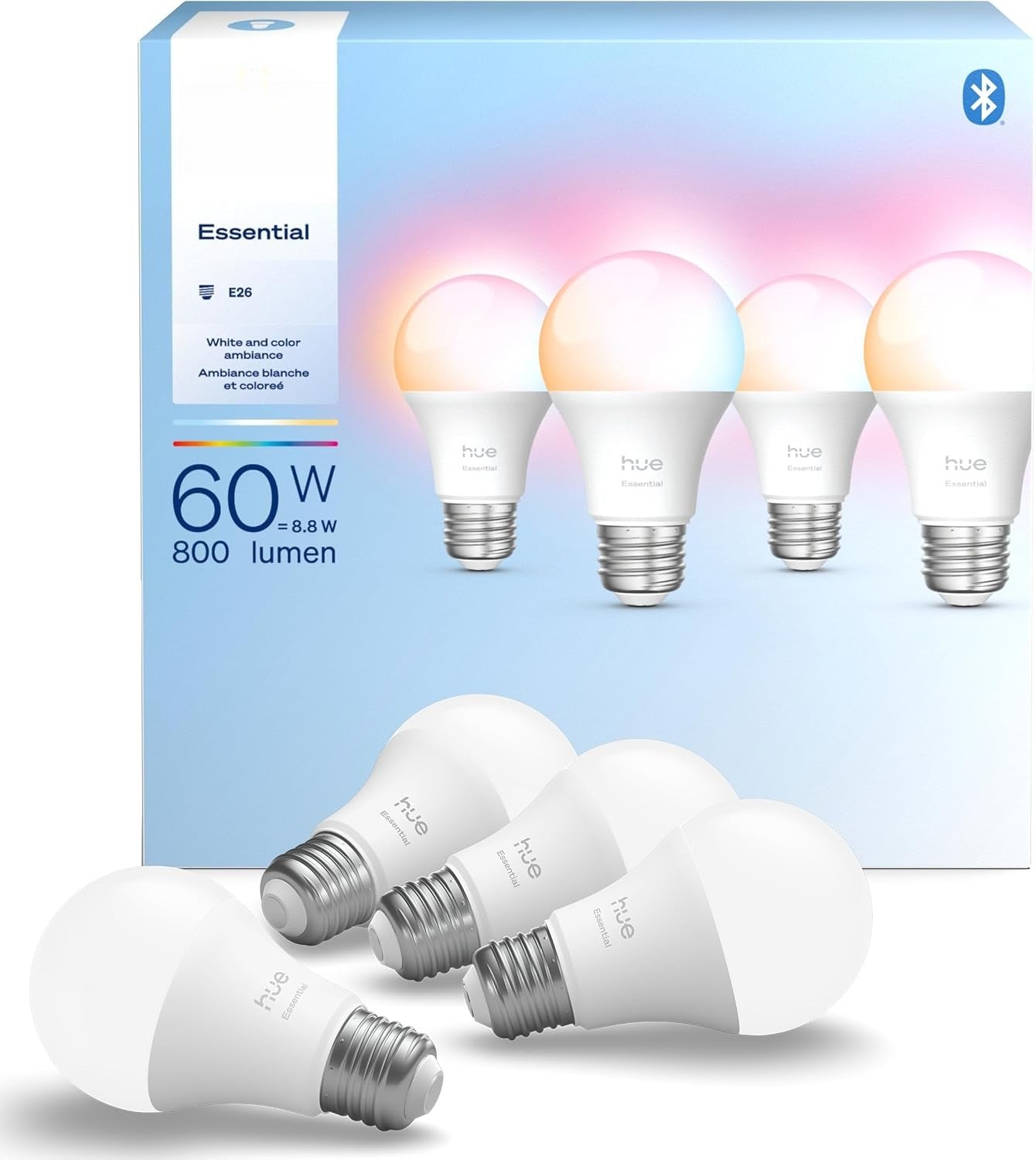 A19 Smart LED Light Bulbs 4‑Pack