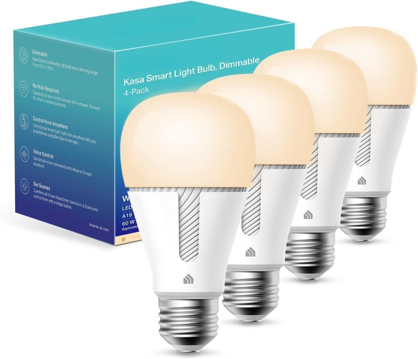 WiFi Dimmable A19 Smart LED Bulbs